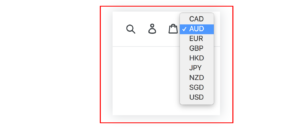 Add currency selector